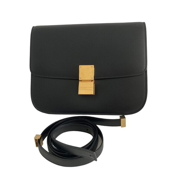 Celine Box Calfskin Medium Classic Box Flap Black - Picture 1 of 9
